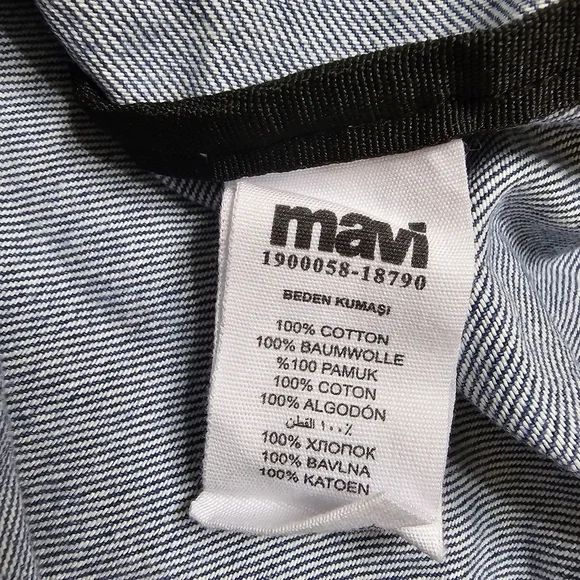 NWT Mavi Rainbow Denim Tote Dump Bag Carryall All For Love 100% Cotton - Picture 7 of 9